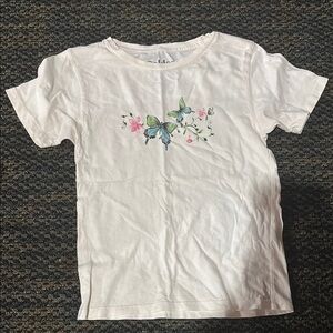 off white butterfly baby tee
